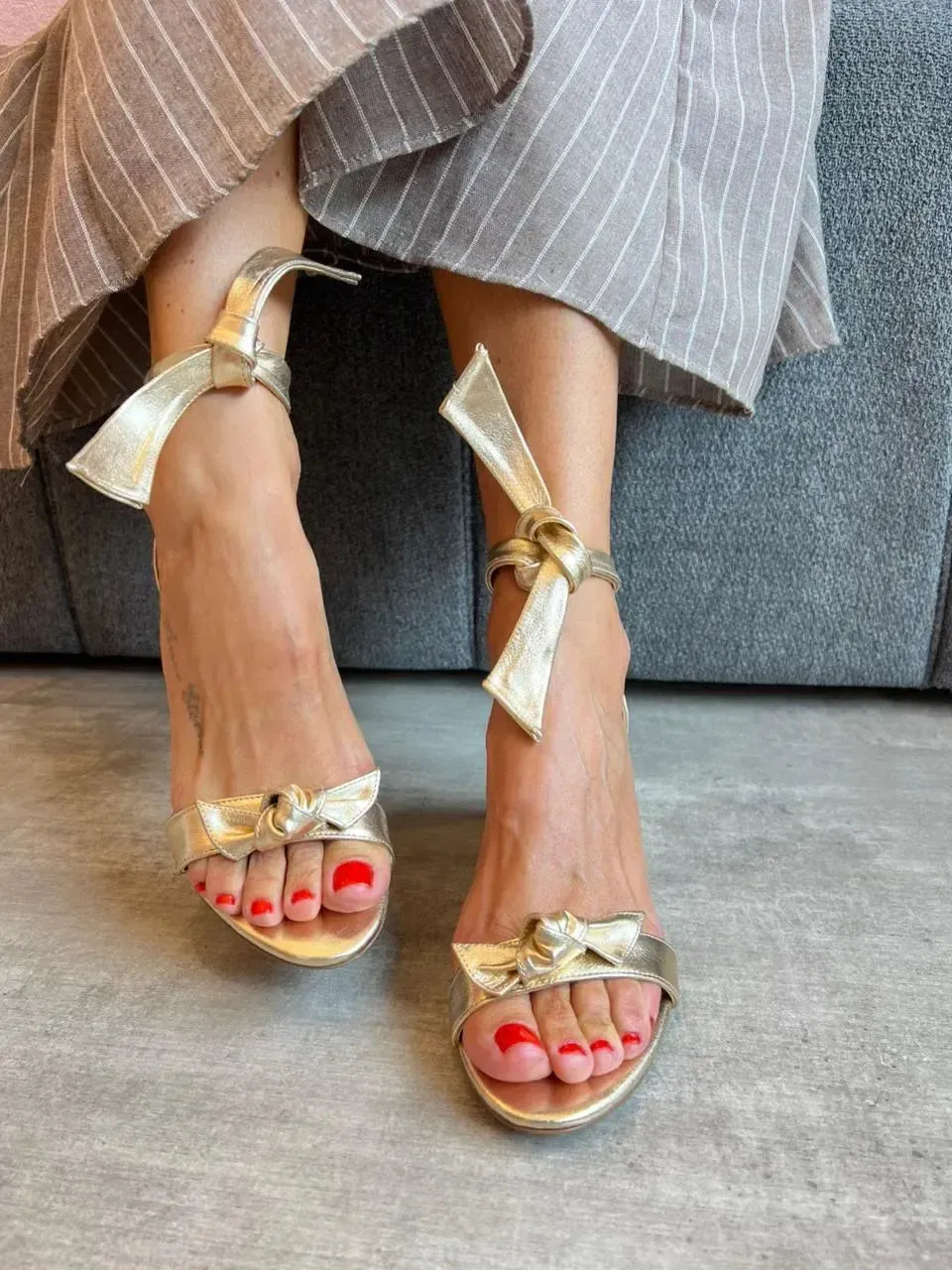 Sandália Ju Ouro Light