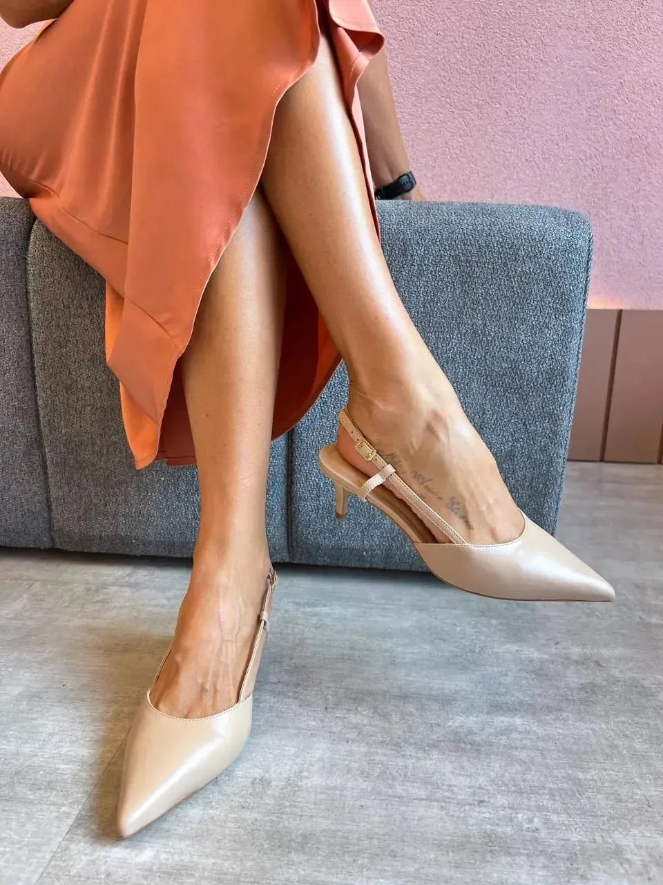 Slingback Nude