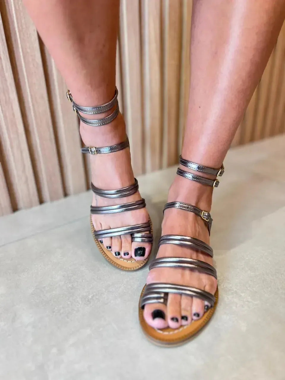 Rasteira Aly 881, Prata Velha