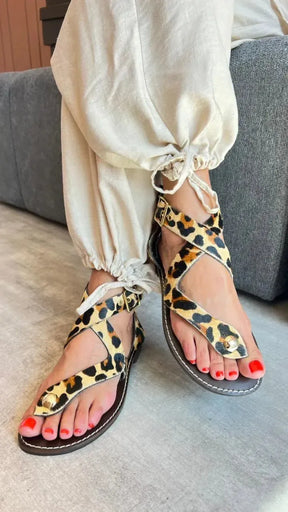 Rasteira Espelho, Animal Print