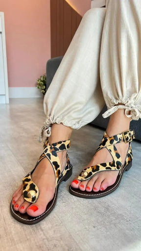 Rasteira Espelho, Animal Print