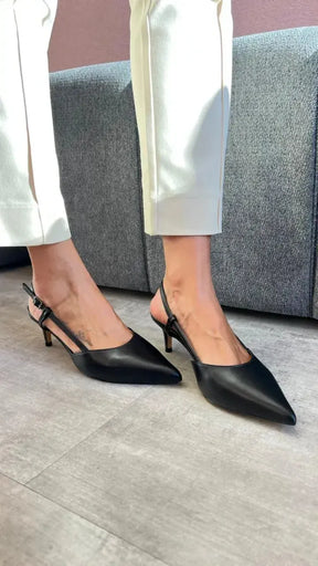 Slingback Preta
