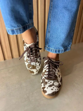 Tênis Fly Cow Print Marrom